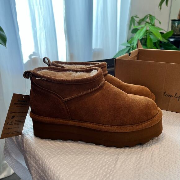 Bearpaw retro super shorty platform booties 8 women - Picture 12 of 12